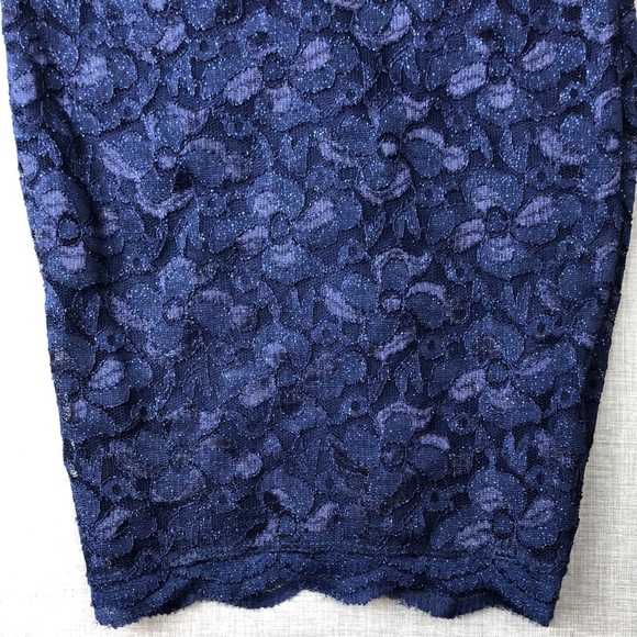 Sequin Hearts Navy Lace Bodycon Dress Juniors XXS - Picture 4 of 6